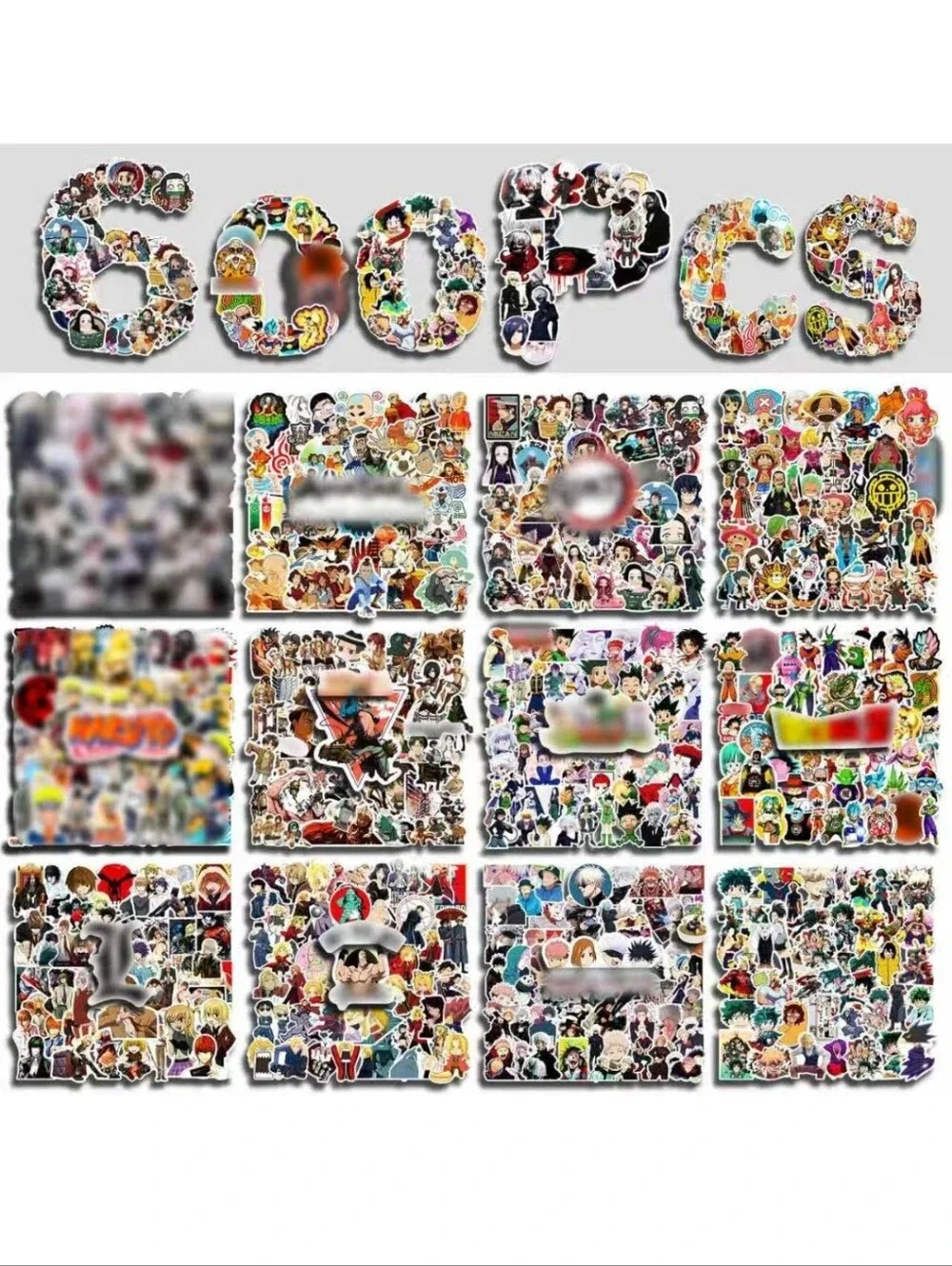 Sticker Pack for Cell Phones & Accessories – Multicolor Anime Character Set
